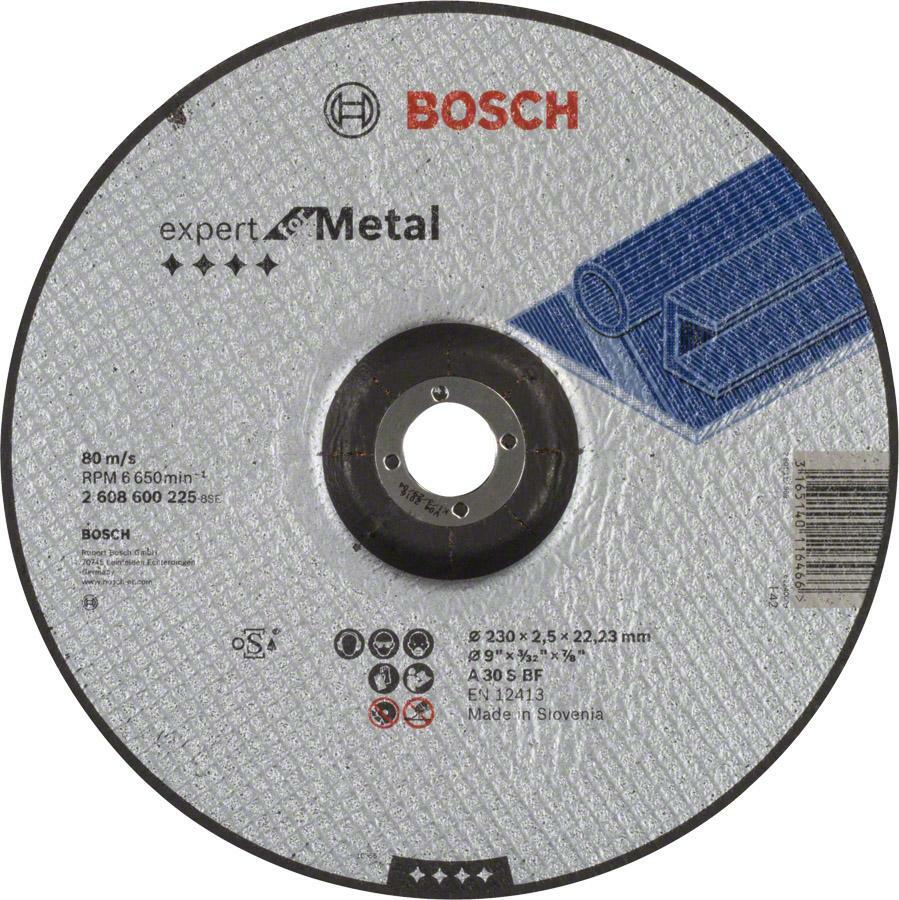 BOSCH 2608600225 cut-off wheel curved Expert for Metal A 30 S, 230 x 2.5 mm  | Klium