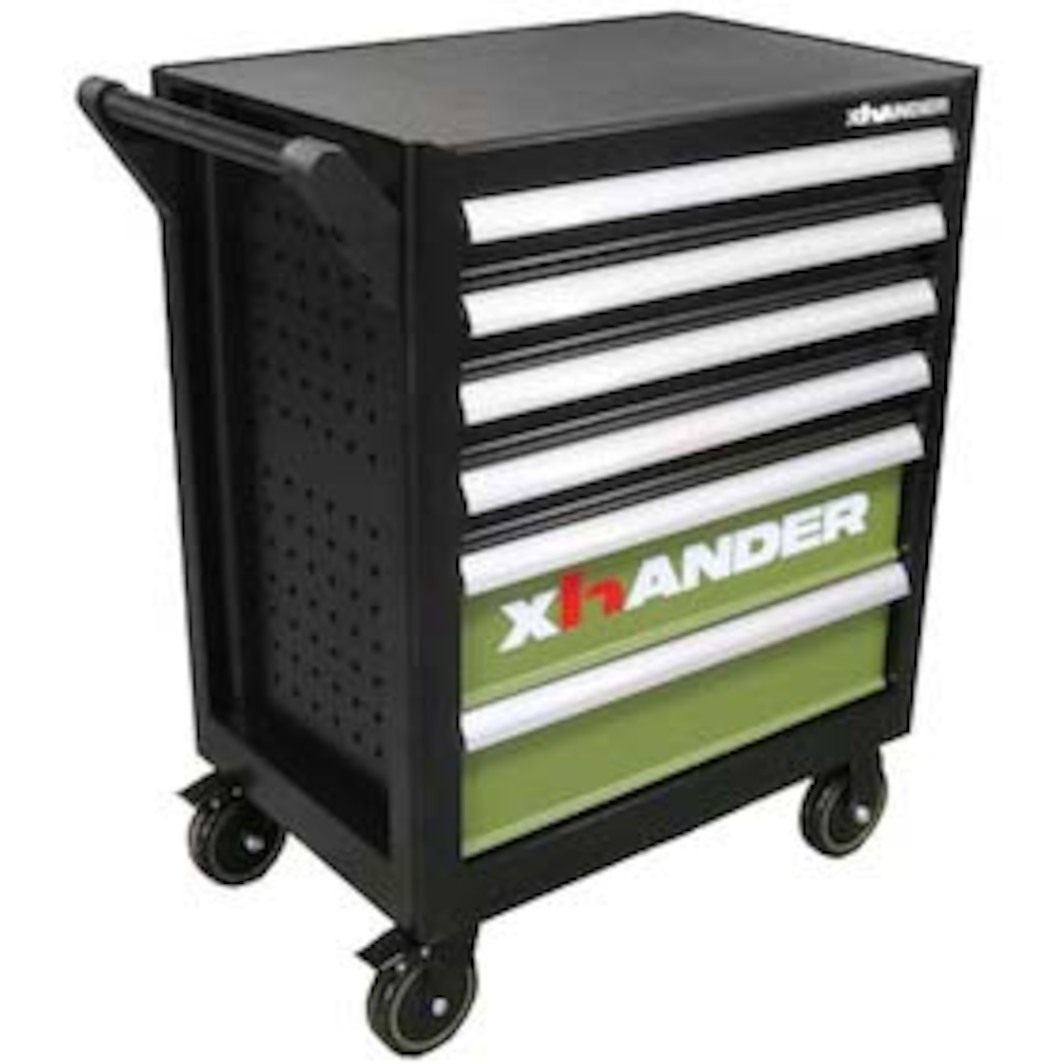 Xhander XHANDER 71016765 tool trolley with 6 drawers, anthracite/green, 750 x ...