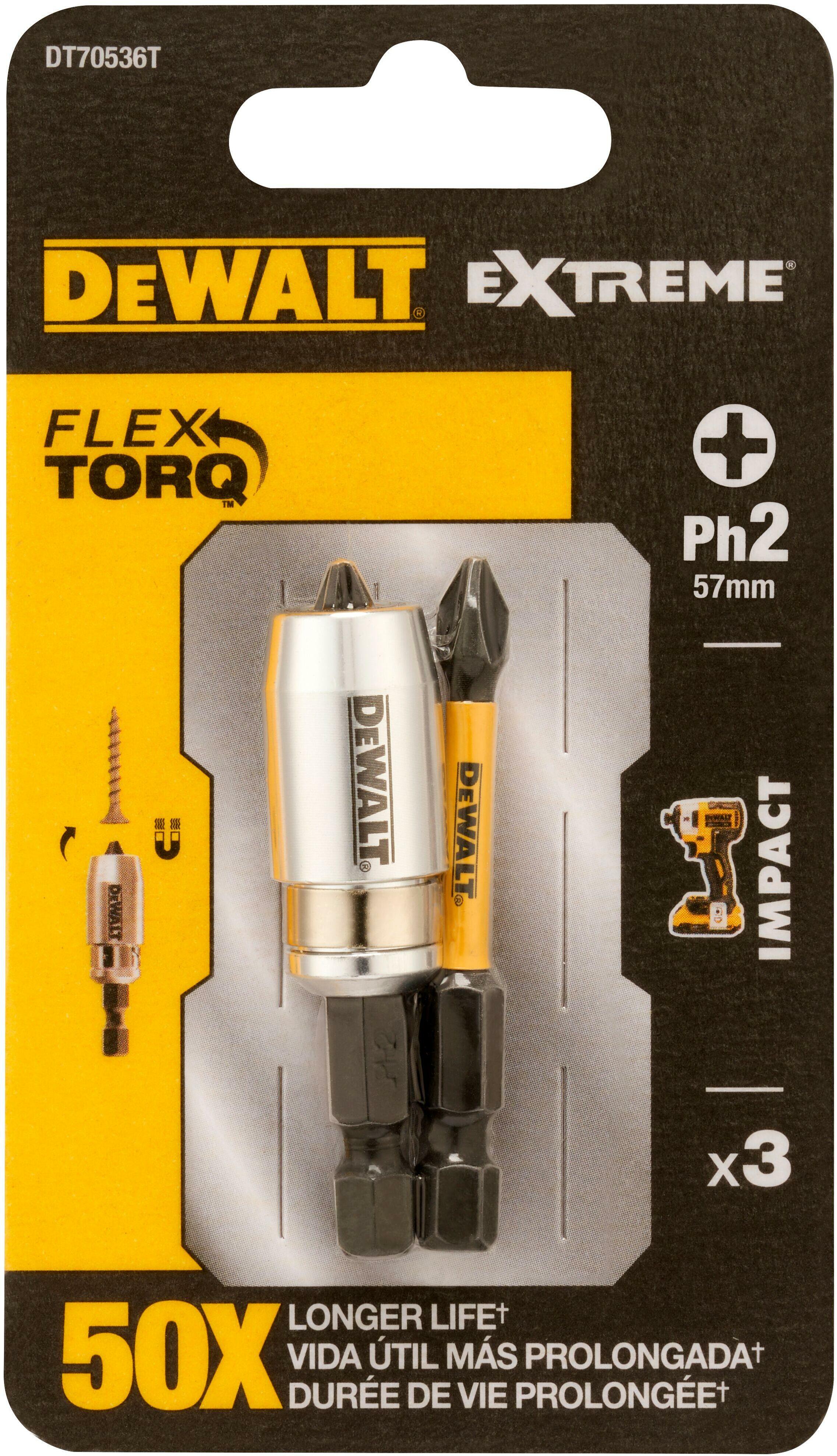 ドルトン DEWALT DT70536T-QZ IMPACT screwdriver bit Torsion 2xPh2 50mm + 1