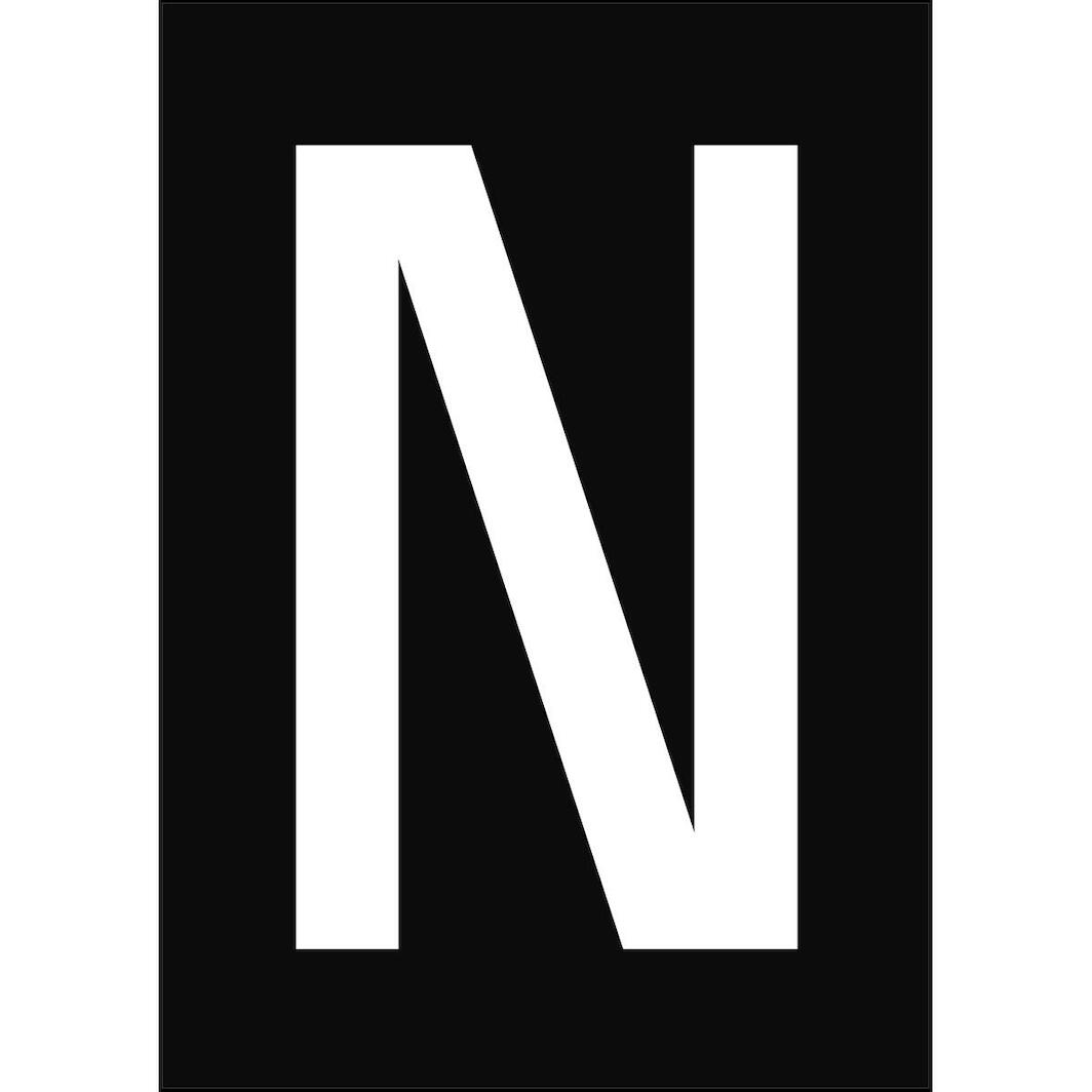N Label BRADY NL859A4BK-N label with letter N - DIN A4 format for permanent or ...