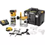 DEWALT DCW604P2-QW 18V XR Brushless cordless drop-in router with interchangeable soleplate in TSTAK (2x 5.0Ah battery + charger)