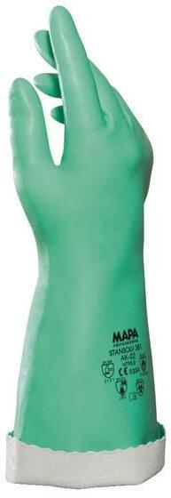 MAPA Professionnel STANSOLV-AK-22-381-GR-8 Schutzhandschuhe – 1 Paar, Extrem Flexibel Mit Baumwollfutter
