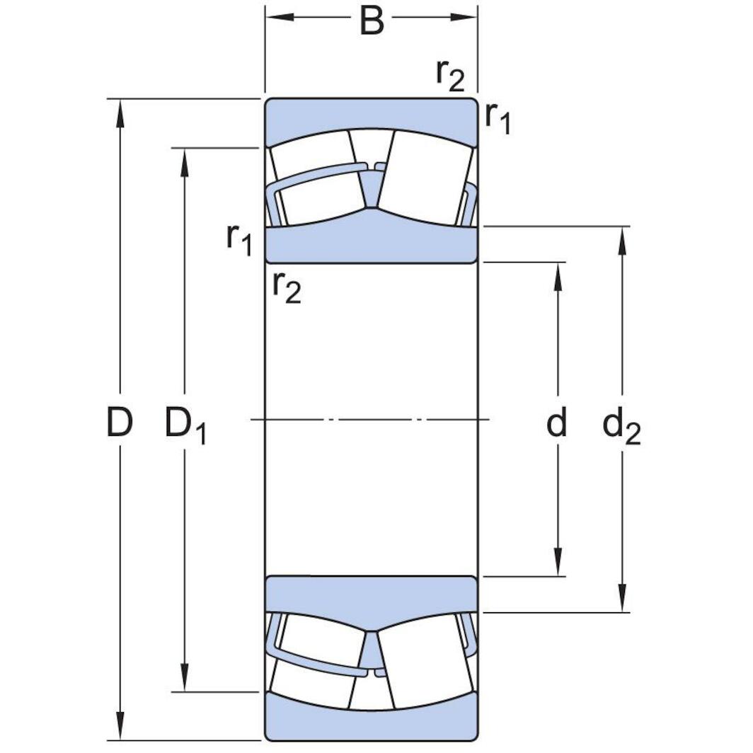 SKF 23036 CC/W33 double-row cylindrical roller bearing 180 x