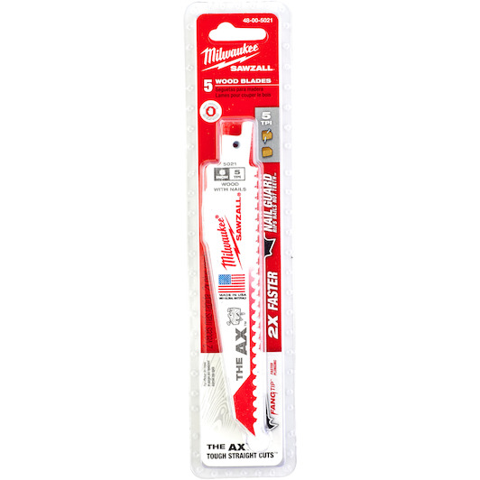MILWAUKEE 48475021 reciprocating saw blade Sawzall wood The