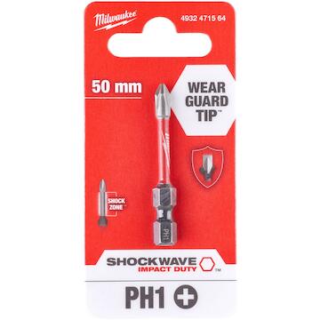デップド MILWAUKEE 4932471564 SHOCKWAVE IMPACT DUTY screwdriver bit