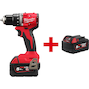 MILWAUKEE M18 BLDDRC-502C compact brushless cordless drill in transport case (2x 5.0Ah battery + charger) - 4933492835
