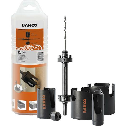 BAHCO 3833 PROMO 42 76 hole saw set Superior multi construction for wood and stone 6 piece Klium