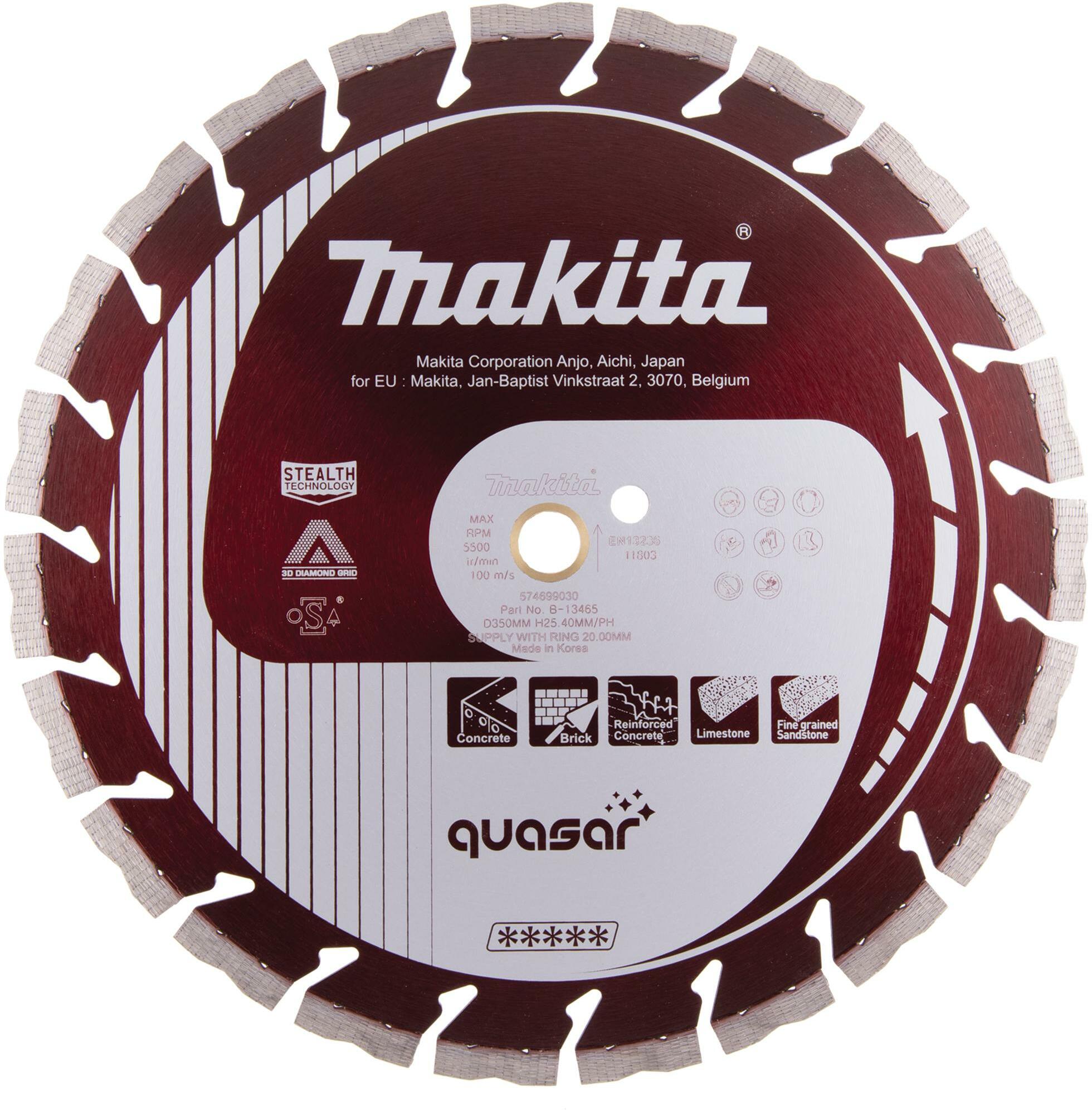 MAKITA B-13465 diamond wheel QUASAR 350mm | Klium