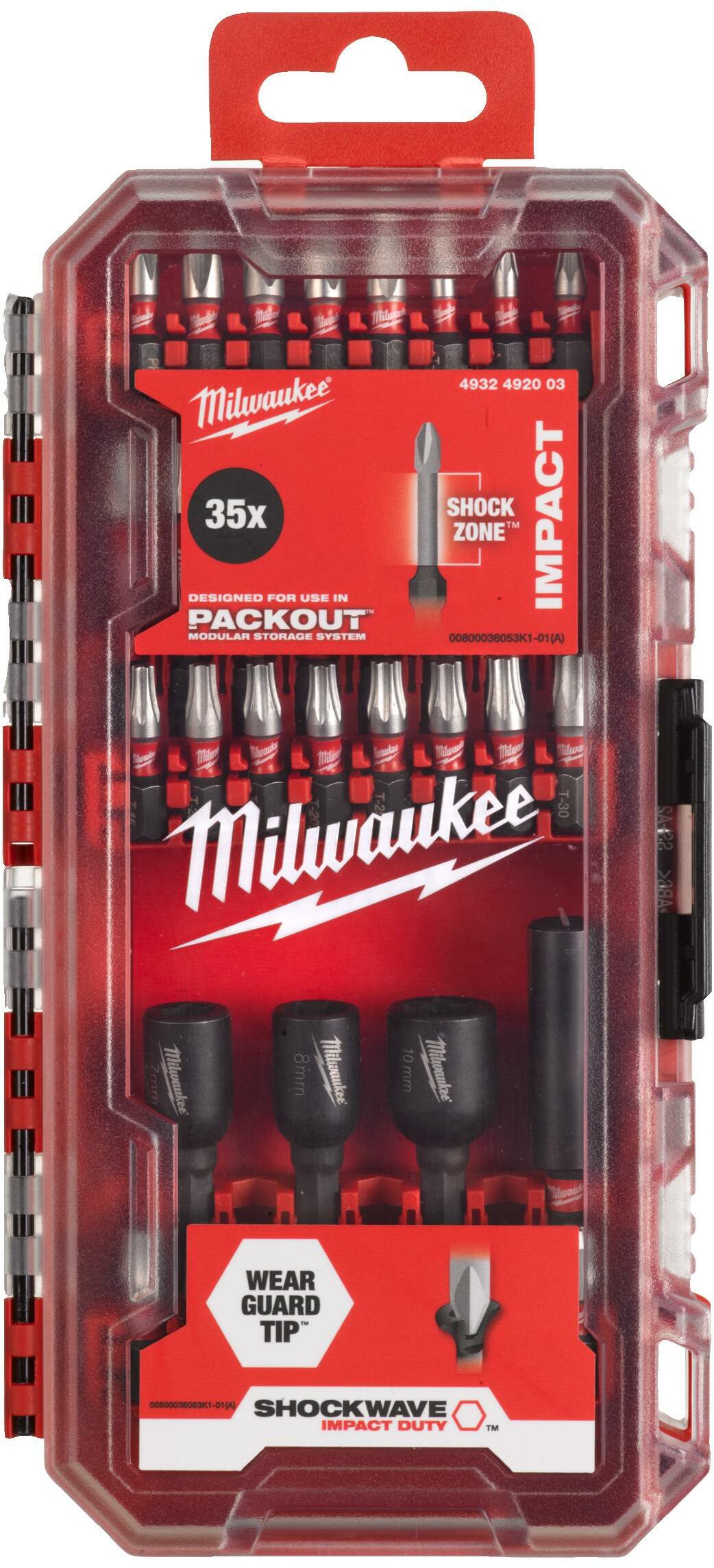 MILWAUKEE 4932492003 SHOCKWAVE IMPACT DUTY bit set 35-piece | Klium