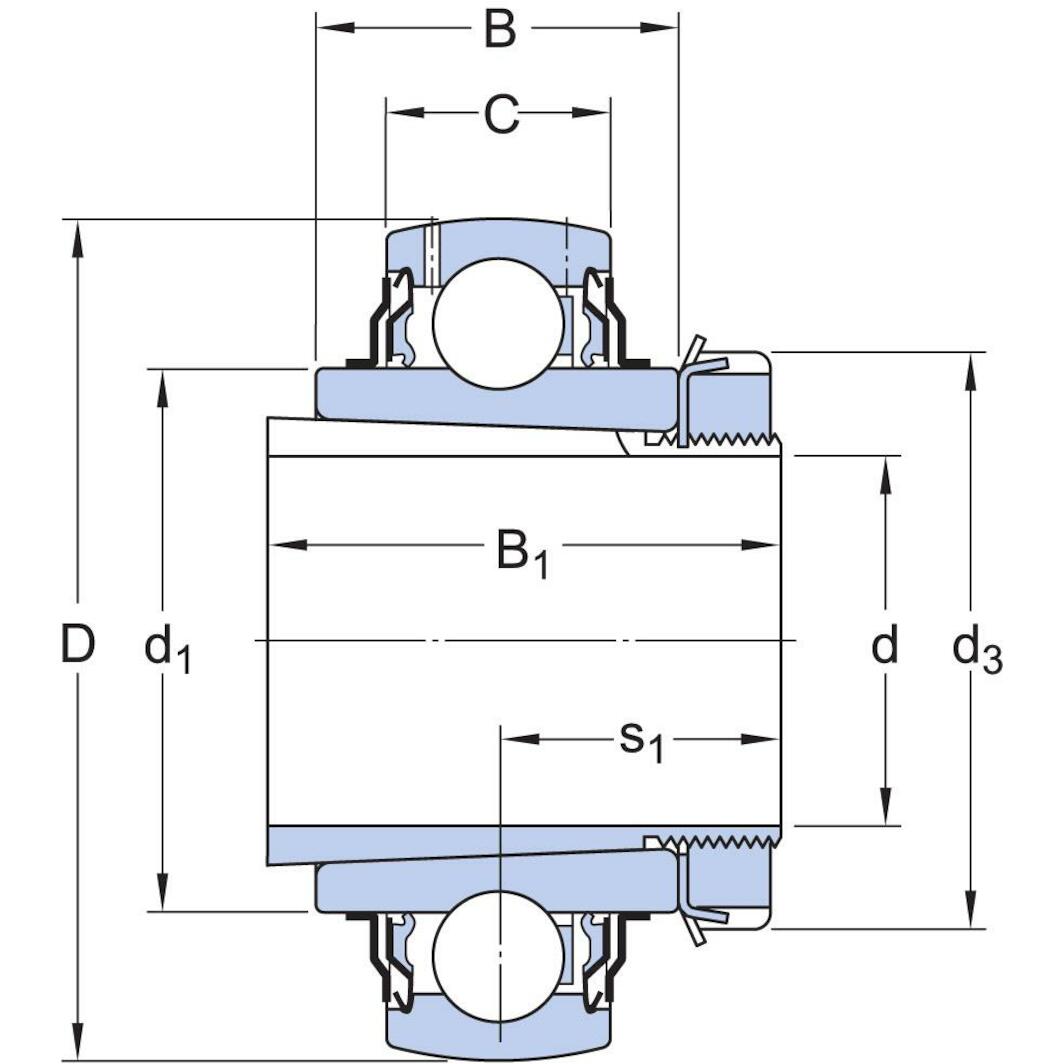 SKF YSA 207-2FK Insertion bearing conical with drawbar sleeve for ...