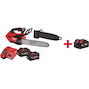 MILWAUKEE M18 FTHCHS35-802 FUEL cordless chainsaw with top handle 35cm (2x 8.0Ah FORGE battery + charger) - 4933499222