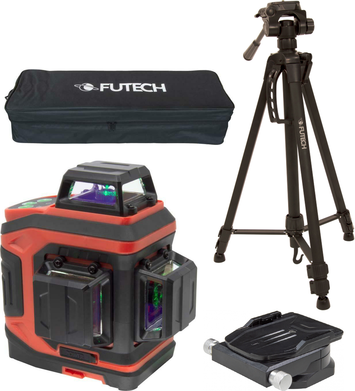 FUTECH MultiCross 3D Brave cross line laser green in bag + tripod ...