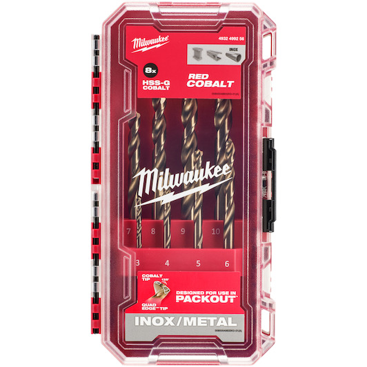 MILWAUKEE 4932499256 RED COBALT metal drill bit set PACKOUT-Ready