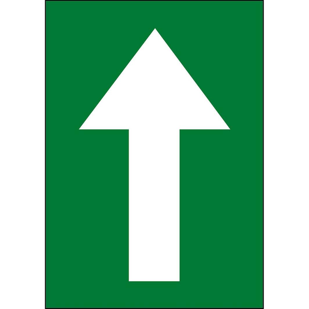 BRADY NL859A4GR-Arrow label with arrow, white on green, DIN A4 size for ...