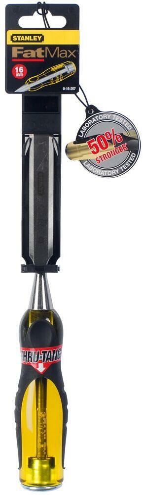 Cincel Stanley FatMax 16 Mm – Mango Ergonómico, Cabeza Metálica Para Golpear Con Martillo, Hoja Certificada ISO | Herramienta Profesional