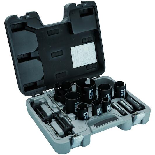 BAHCO 3833 SET 208 hole saw set Superior multi construction for wood and stone 15 piece Klium